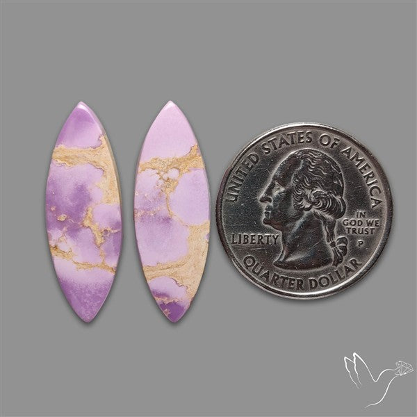 Phosphosiderite Cabochons Pair