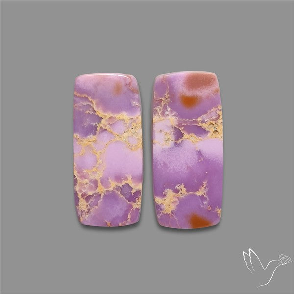 Phosphosiderite Cabochons Pair