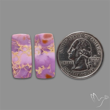 Phosphosiderite Cabochons Pair