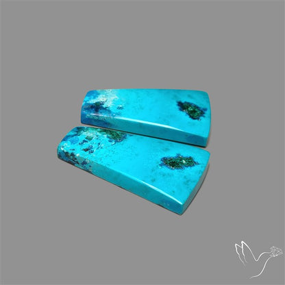 Shattuckite Cabochons Pair