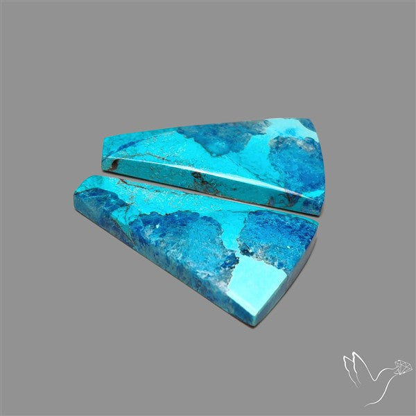 Shattuckite Cabochons Pair
