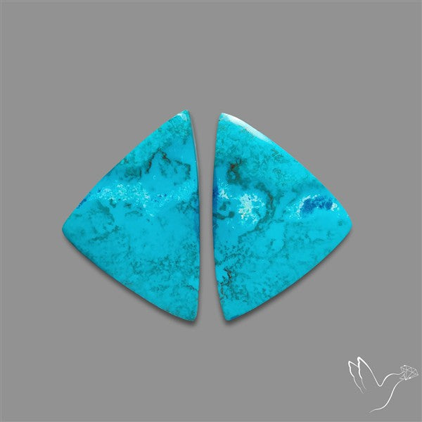 Shattuckite Cabochons Pair