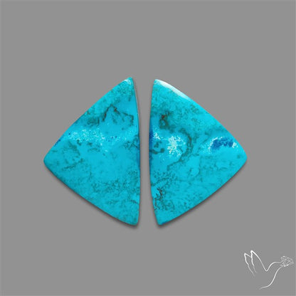 Shattuckite Cabochons Pair