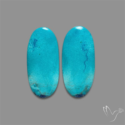 Shattuckite Cabochons Pair
