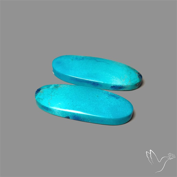 Shattuckite Cabochons Pair