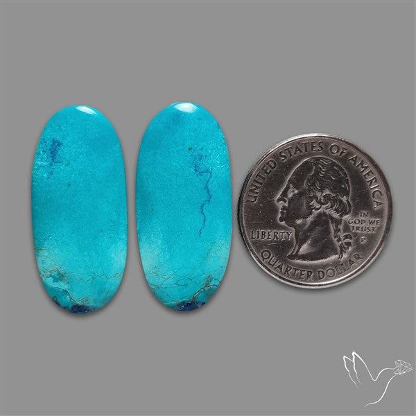 Shattuckite Cabochons Pair