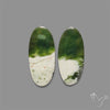 Turkish Chrome Chalcedony Cabochons Pair