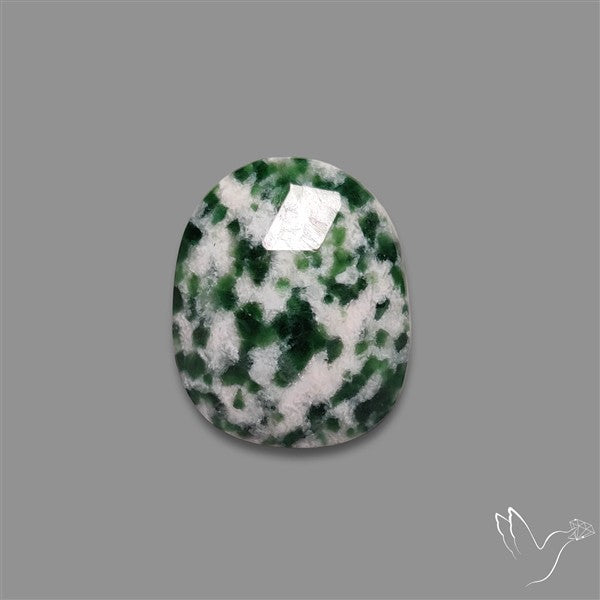 Rose Cut Chrome Diopside In Quartz