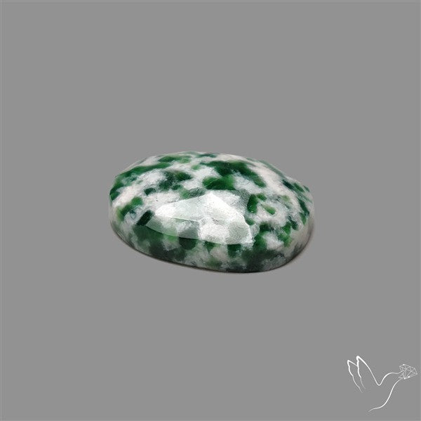 Rose Cut Chrome Diopside In Quartz