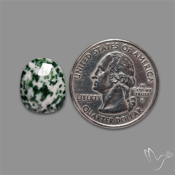 Rose Cut Chrome Diopside In Quartz