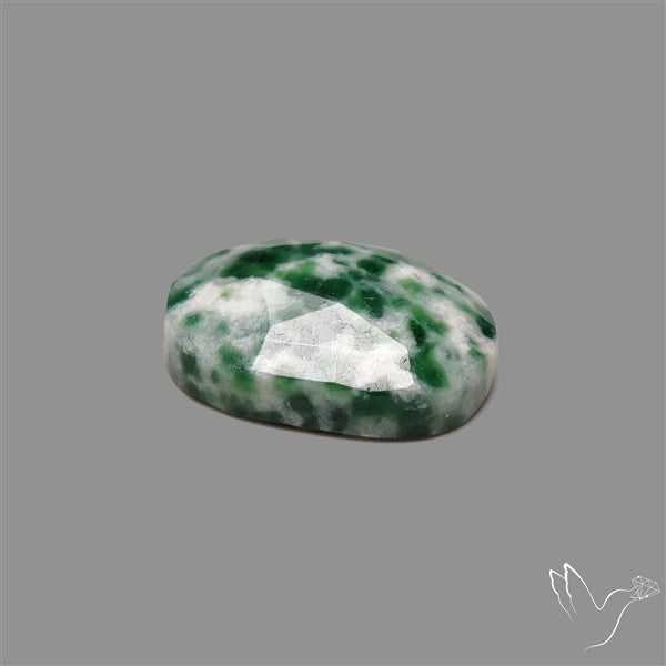 Rose Cut Chrome Diopside In Quartz