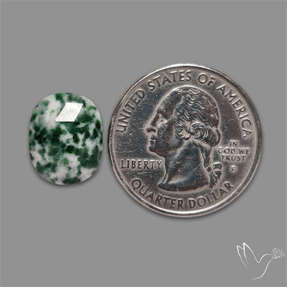Rose Cut Chrome Diopside In Quartz