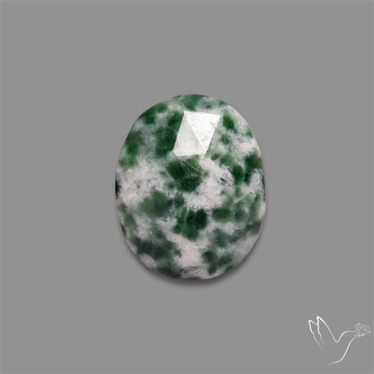 Rose Cut Chrome Diopside In Quartz
