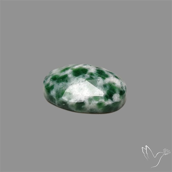 Rose Cut Chrome Diopside In Quartz