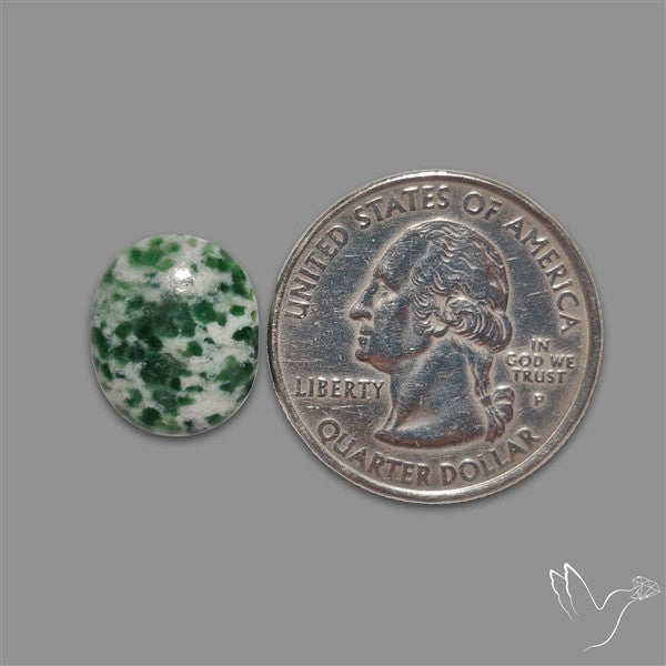 Rose Cut Chrome Diopside In Quartz