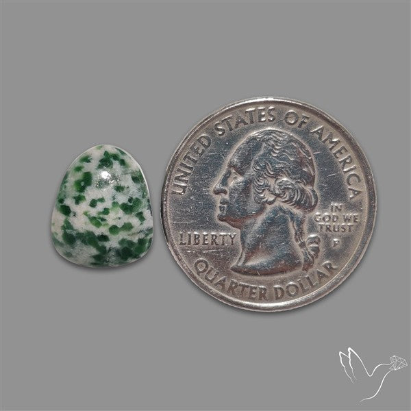 Rose Cut Chrome Diopside In Quartz