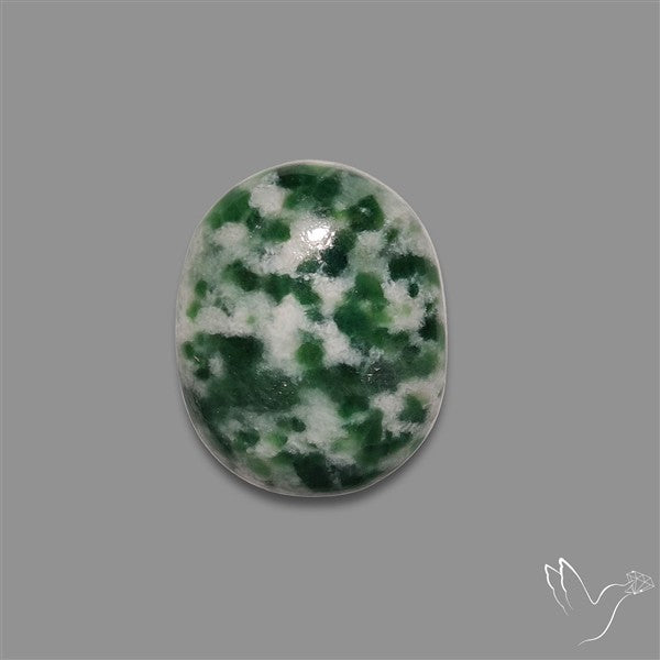 Rose Cut Chrome Diopside In Quartz