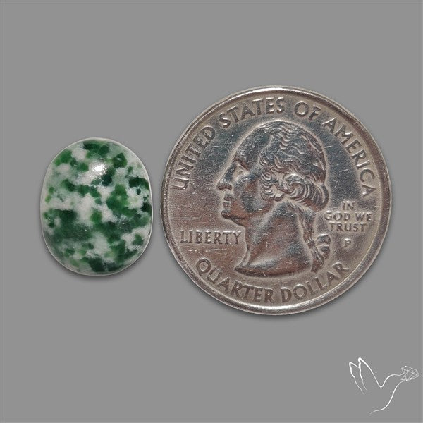 Rose Cut Chrome Diopside In Quartz