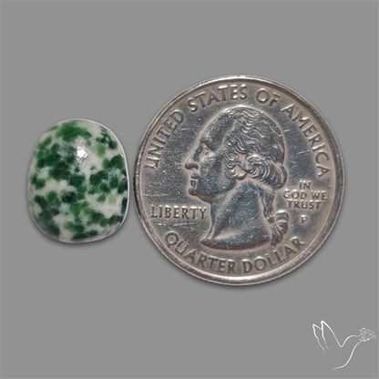 Rose Cut Chrome Diopside In Quartz