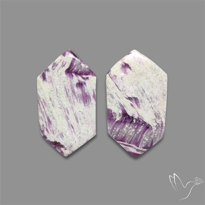 Rare Kammererite Cabochons Pair