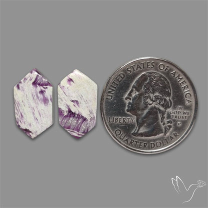 Rare Kammererite Cabochons Pair