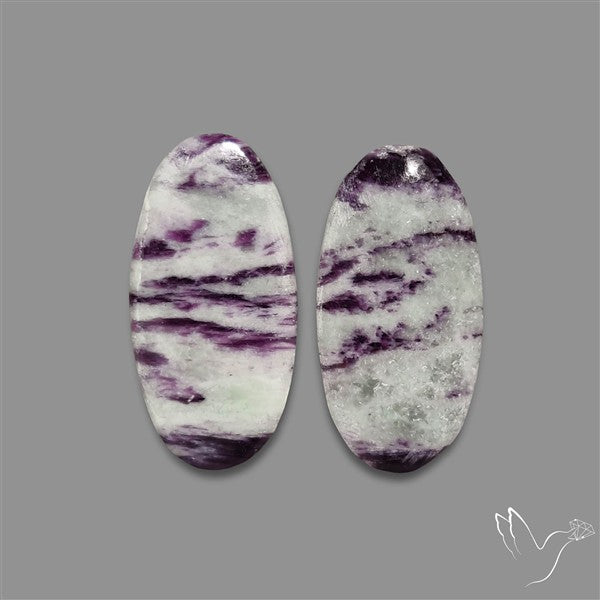 Rare Kammererite Cabochons Pair