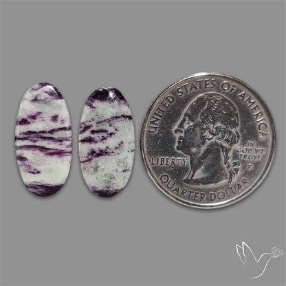 Rare Kammererite Cabochons Pair