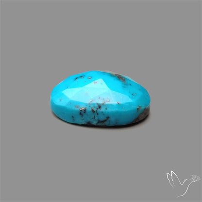 Rose Cut Morenci Turquoise With Pyrite Inclusions