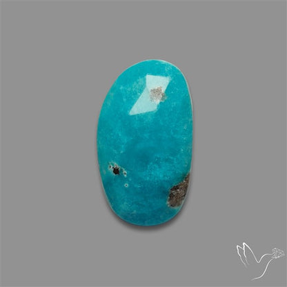 Rose Cut Morenci Turquoise With Pyrite Inclusions