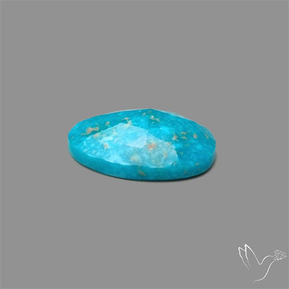Rose Cut Morenci Turquoise With Pyrite Inclusions