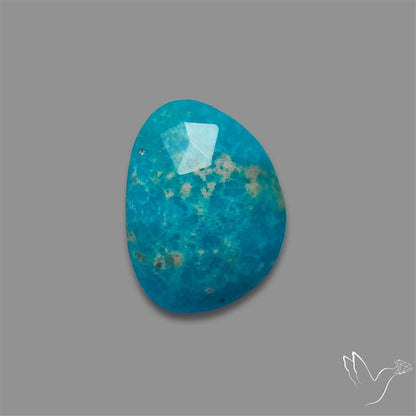 Rose Cut Morenci Turquoise With Pyrite Inclusions