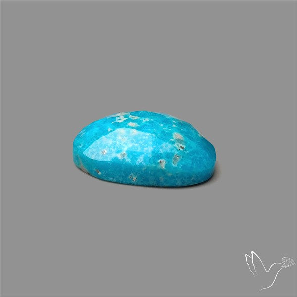 Rose Cut Morenci Turquoise With Pyrite Inclusions