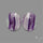 Rose Cut Purple Fluorite Pair