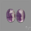 Rose Cut Purple Fluorite Pair
