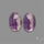 Rose Cut Purple Fluorite Pair