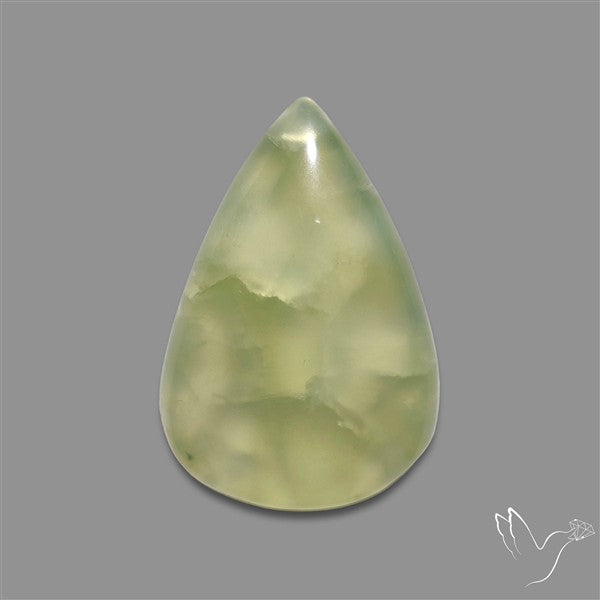 Gemmy Prehnite Cabochon Mint Green