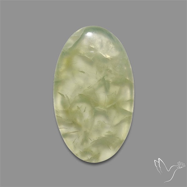 Gemmy Prehnite Cabochon Mint Green