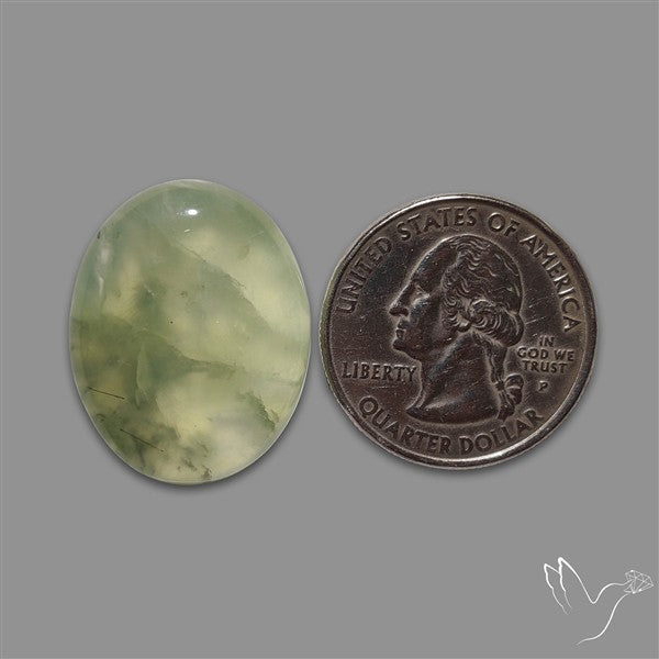 Gemmy Prehnite Cabochon Mint Green