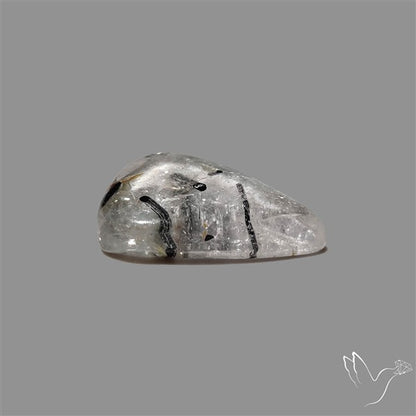 Black Tourmalinated Quartz Cabochon