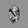 Black Tourmalinated Quartz Cabochon