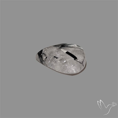 Black Tourmalinated Quartz Cabochon