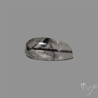 Black Tourmalinated Quartz Cabochon