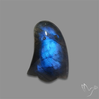 Deep Blue Labradorite Ghost Carving
