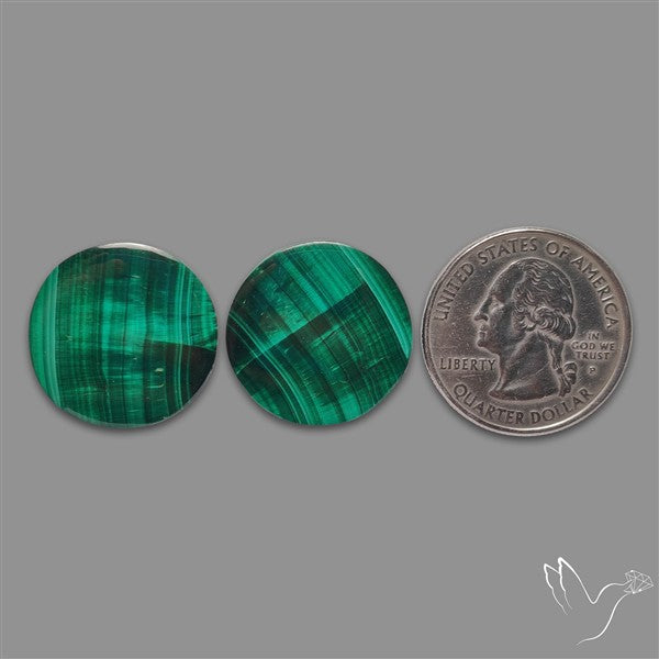 Malachite with Chattoyancy Pair