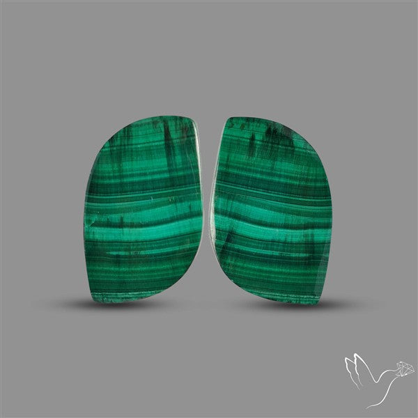 Malachite with Chattoyancy Pair