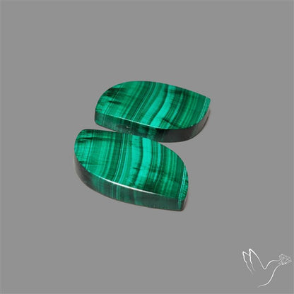 Malachite with Chattoyancy Pair