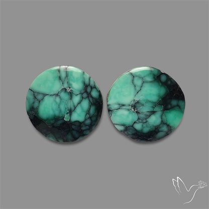Rare Black Bridge Variscite Pair