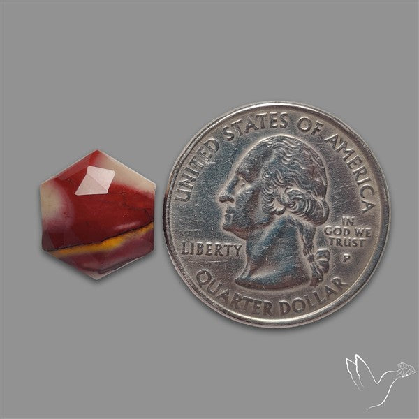Rose Cut Mookaite Hexagon