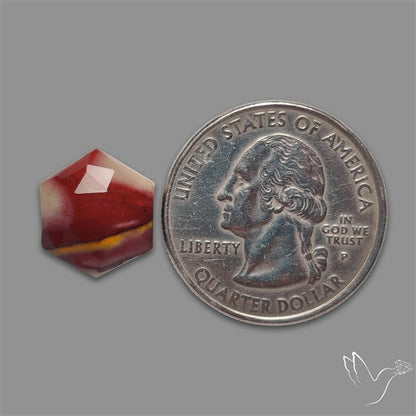 Rose Cut Mookaite Hexagon