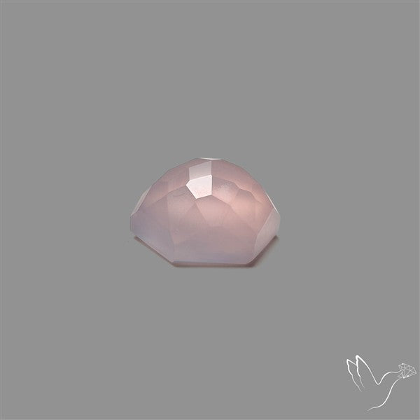 Rose Cut Rose Chalcedony Hexagon